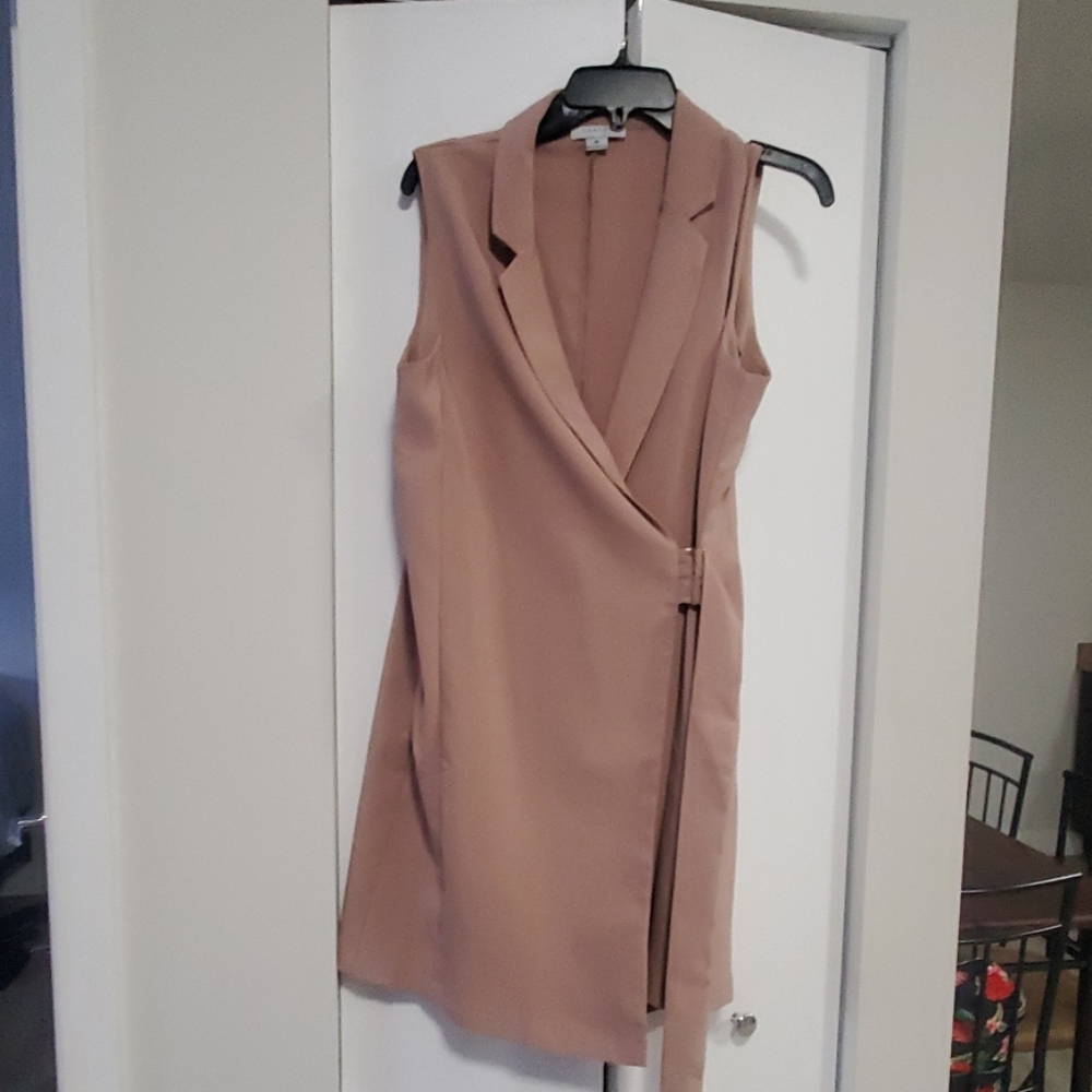 Nude Dress with Pockets